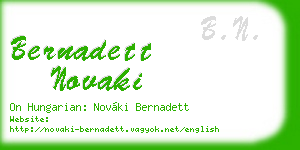 bernadett novaki business card